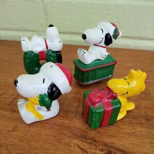 Vintage Snoopy WoodStock Christmas Ornaments 1966 1972 United Feature Syndica T7
